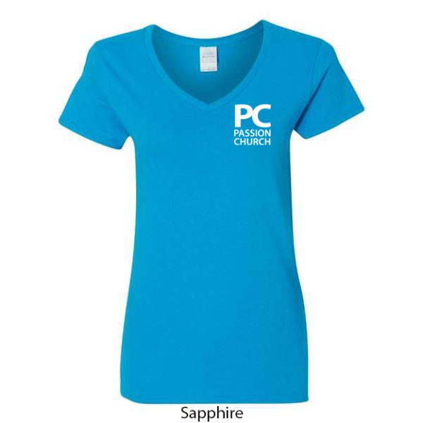 Passion Church Ladies V-Neck T-Shirt - Image 4
